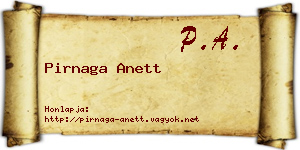 Pirnaga Anett névjegykártya